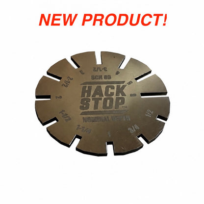 Hack Stop SCH 80 Blade Depth Setting Gauge for PVC Conduit