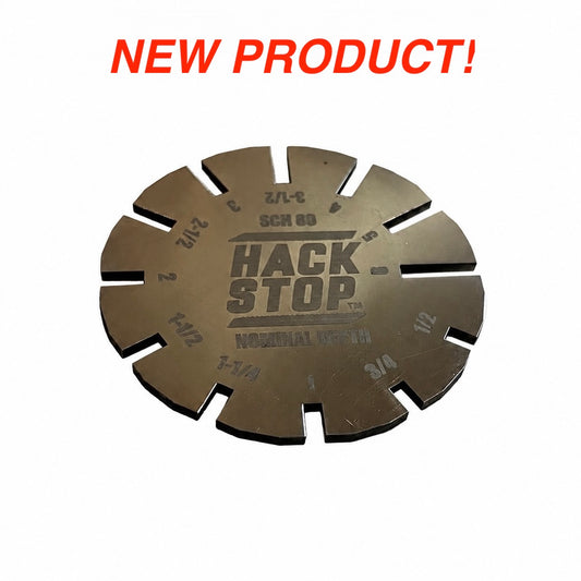 Hack Stop SCH 80 Blade Depth Setting Gauge for PVC Conduit