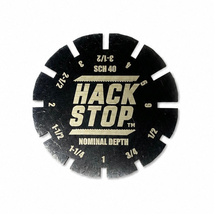 Hack Stop SCH 40 Blade Depth Setting Gauge for PVC Conduit
