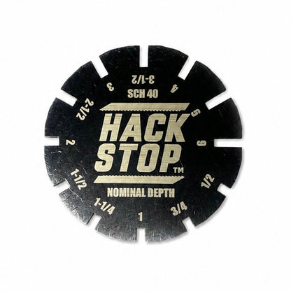 Hack Stop SCH 40 Blade Depth Setting Gauge for PVC Conduit