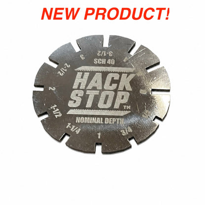 Hack Stop SCH 40 Blade Depth Setting Gauge for PVC Conduit
