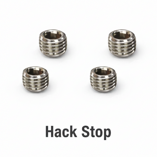 Black Anodized Hack Stop 3 Pack + 3 Sets of Bonus set screws