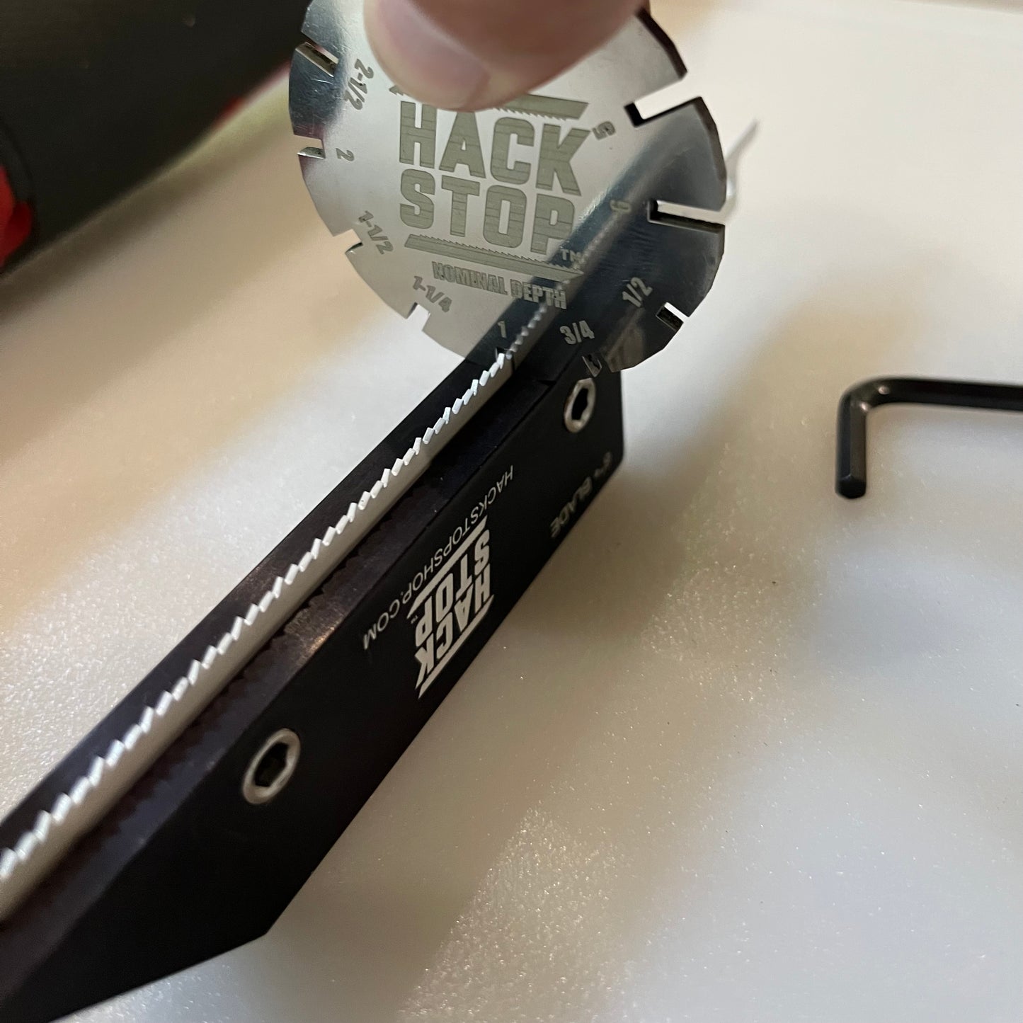 Hack Stop SCH 80 Blade Depth Setting Gauge for PVC Conduit